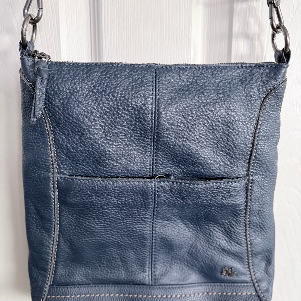 The Sak Blue Leather Crossbody Bag